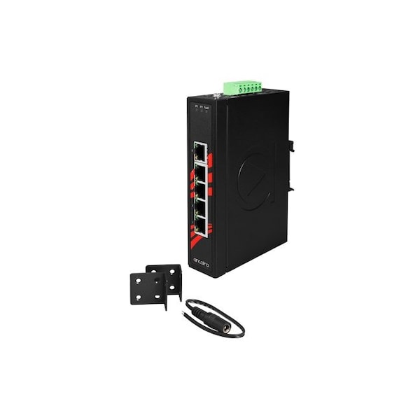 5-Port 10/100TX Slim Industrial Ethernet Switch, Extended Operating Temperature